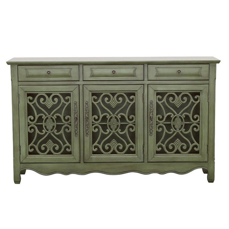 Deserie Antique Green 3-Door Accent Cabinet by Coaster at Eve Furniture