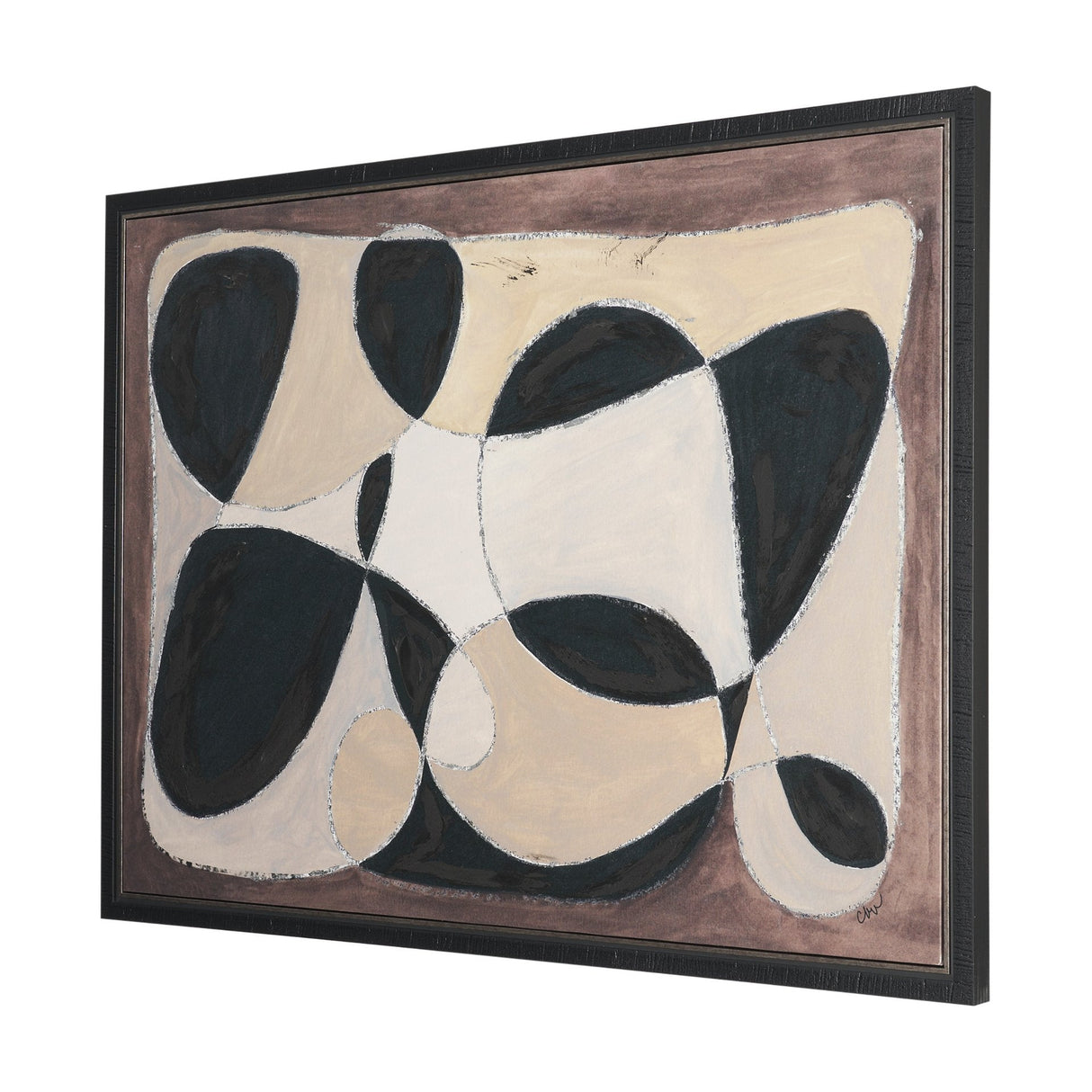 Desert Currents by Cristina Bartl Villa Hand-Embellished Textured Framed Canvas Artwork by Mercana at Eve Furniture