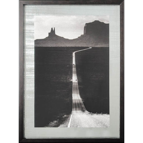 Desert Highway by Hakan Strand a Hand Embellished Textured Framed Art Photograph Matted under Glass by Mercana at Eve Furniture
