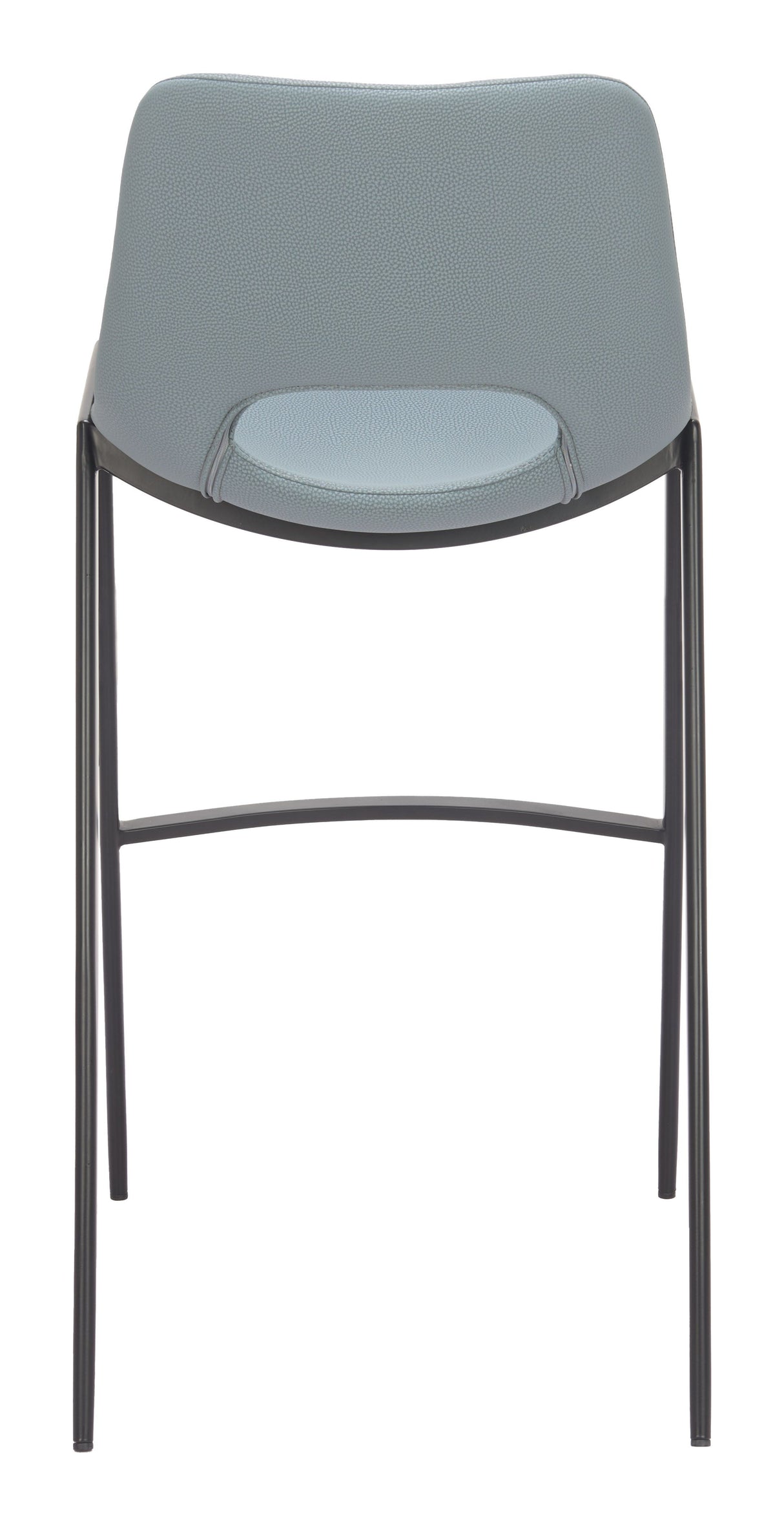 Desi Armless Barstool Azure Gray by Zuomod at Eve Furniture