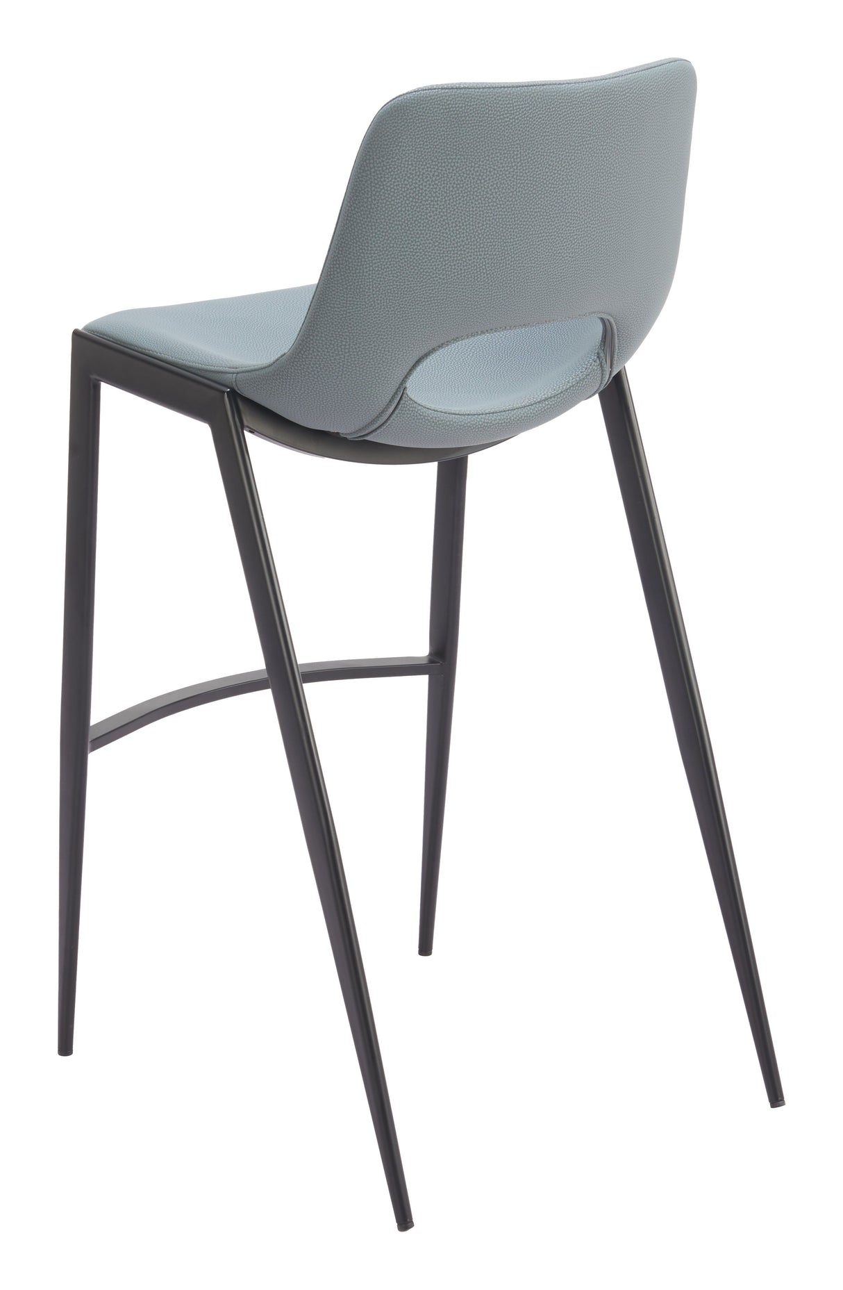 Desi Armless Barstool Azure Gray by Zuomod at Eve Furniture