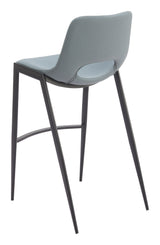 Desi Armless Barstool Azure Gray by Zuomod at Eve Furniture