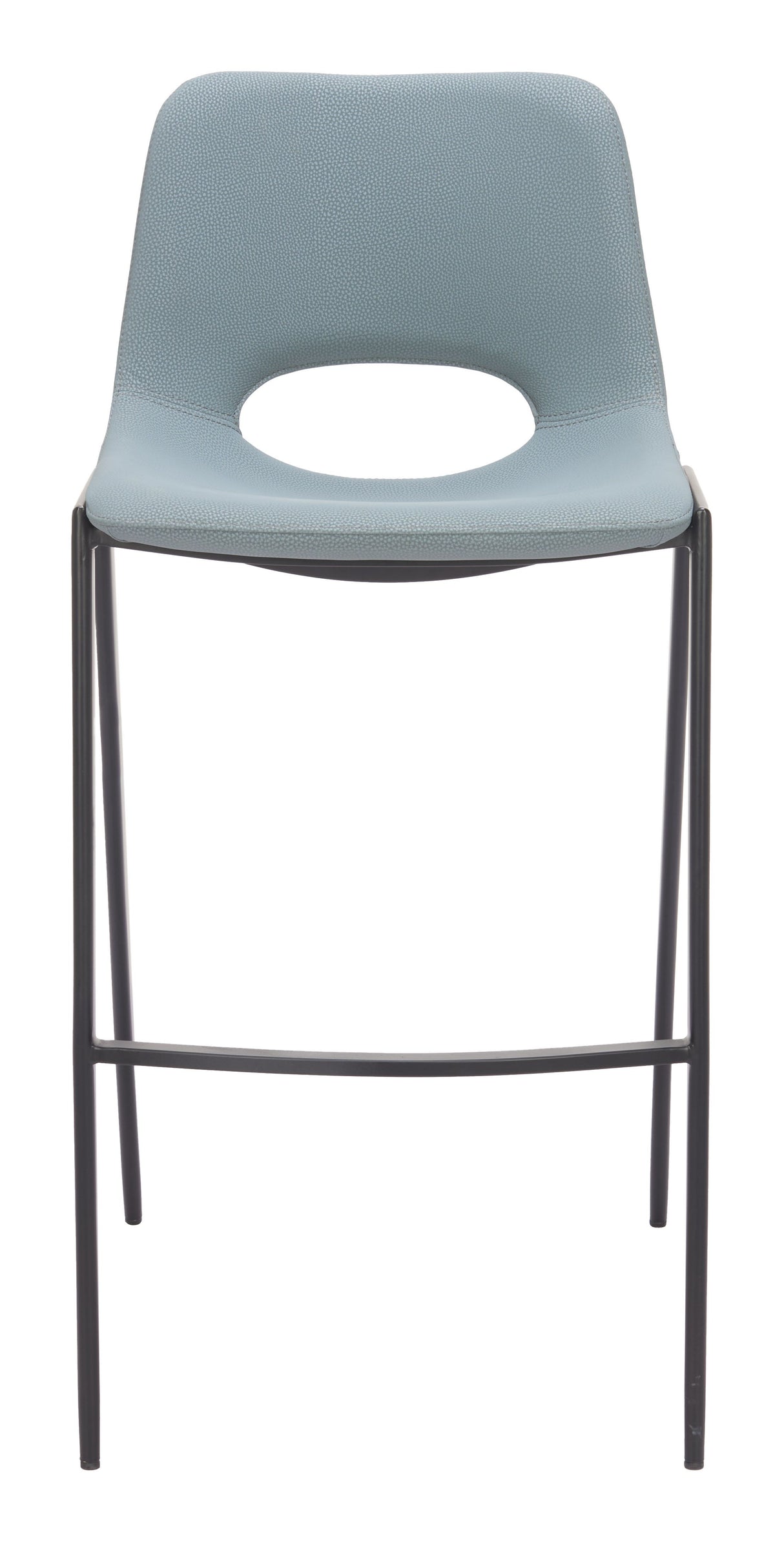 Desi Armless Barstool Azure Gray by Zuomod at Eve Furniture