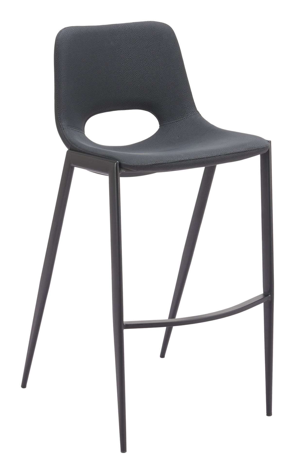 Desi Armless Barstool Black by Zuomod at Eve Furniture