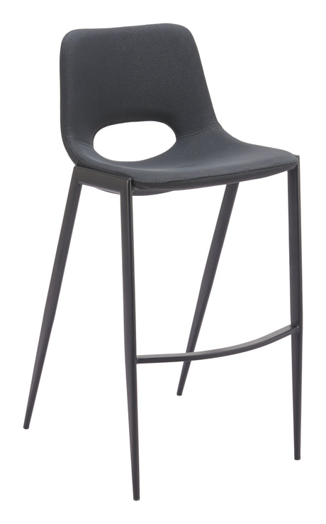 Desi Armless Barstool Black by Zuomod at Eve Furniture