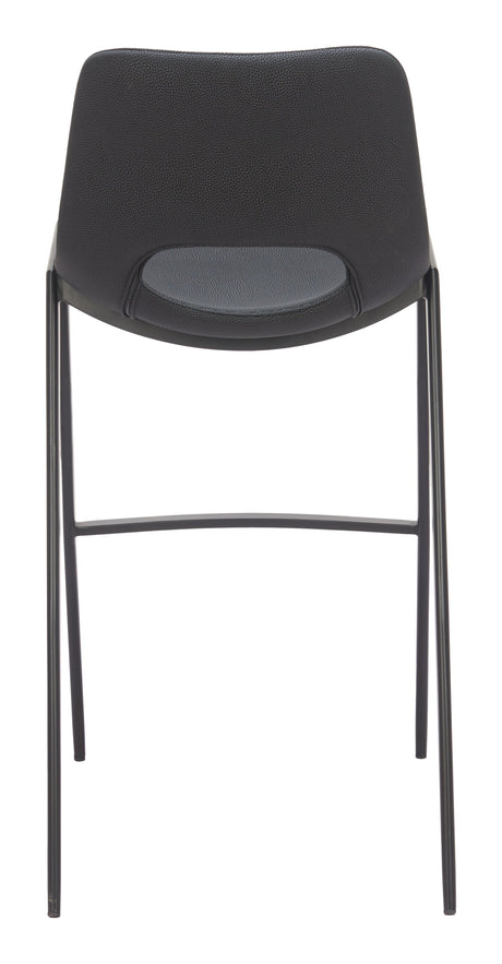 Desi Armless Barstool Black by Zuomod at Eve Furniture