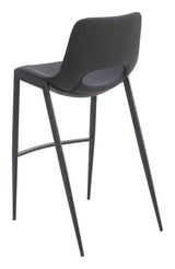 Desi Armless Barstool Black by Zuomod at Eve Furniture