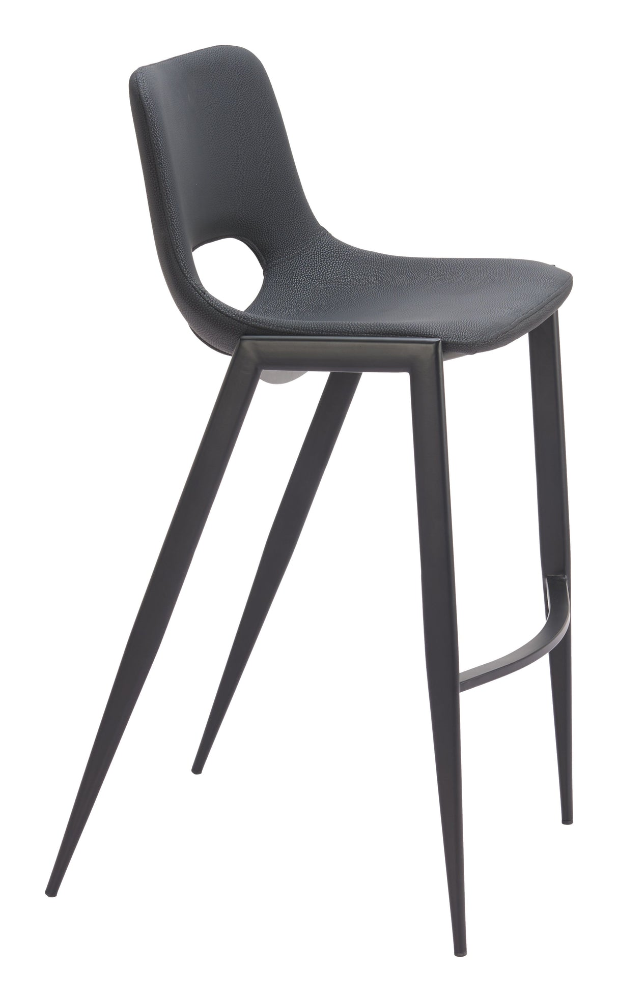 Desi Armless Barstool Black by Zuomod at Eve Furniture