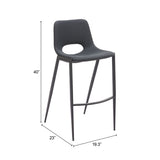 Desi Armless Barstool Black by Zuomod at Eve Furniture
