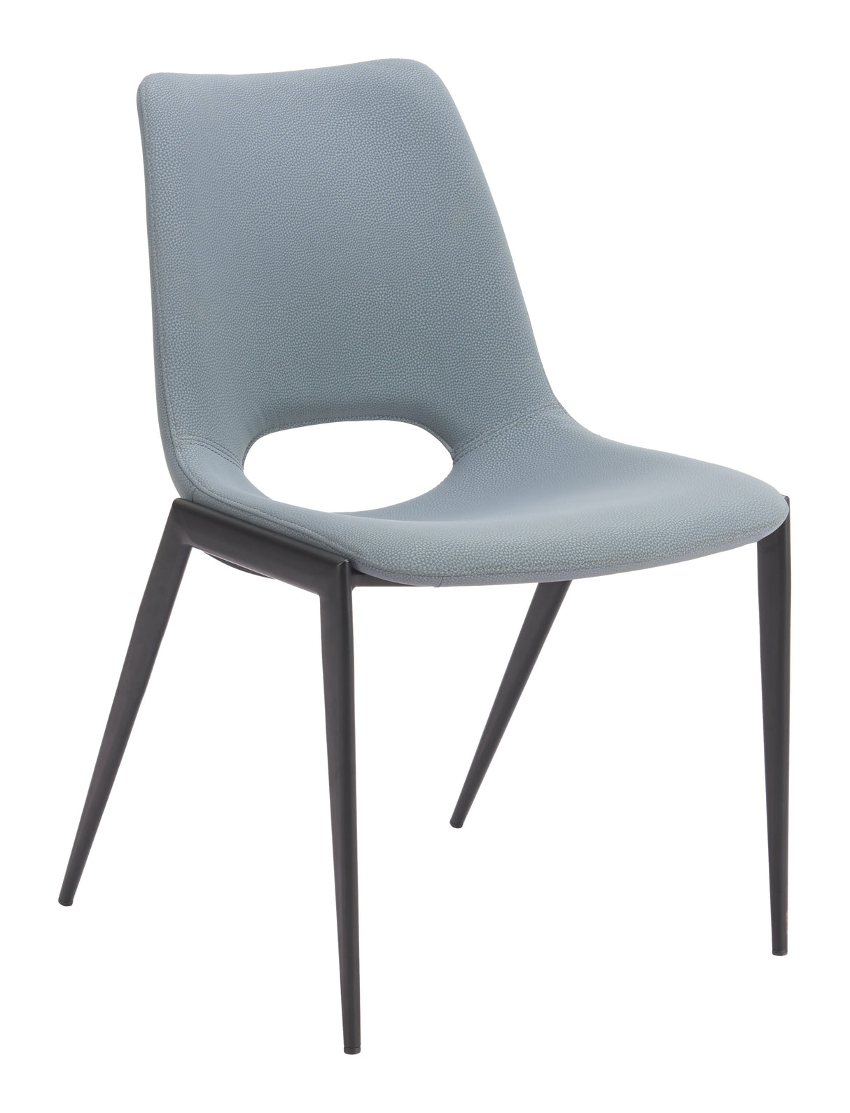 Desi Azure Gray Armless Dining Chair (Set of 2) by Zuomod at Eve Furniture