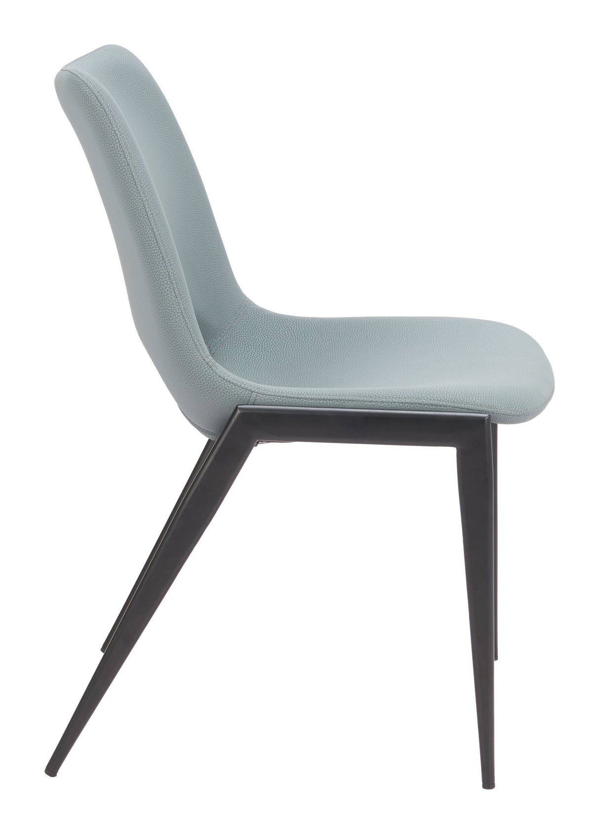 Desi Azure Gray Armless Dining Chair (Set of 2) by Zuomod at Eve Furniture