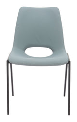 Desi Azure Gray Armless Dining Chair (Set of 2) by Zuomod at Eve Furniture