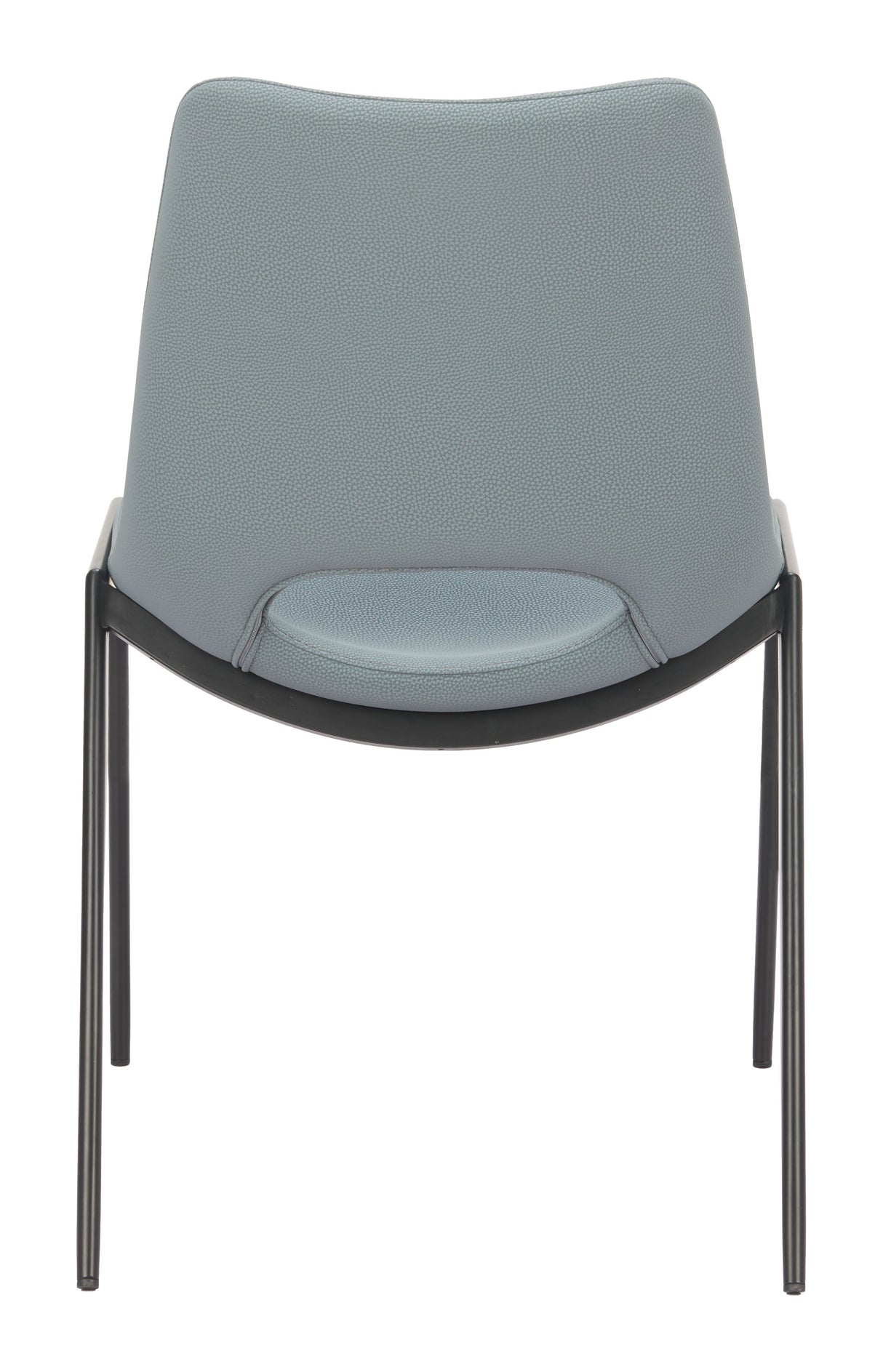 Desi Azure Gray Armless Dining Chair (Set of 2) by Zuomod at Eve Furniture