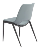 Desi Azure Gray Armless Dining Chair (Set of 2) by Zuomod at Eve Furniture