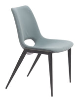 Desi Azure Gray Armless Dining Chair (Set of 2) by Zuomod at Eve Furniture