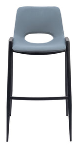 Desi Azure Gray Barstool (Set of 2) by Zuomod at Eve Furniture
