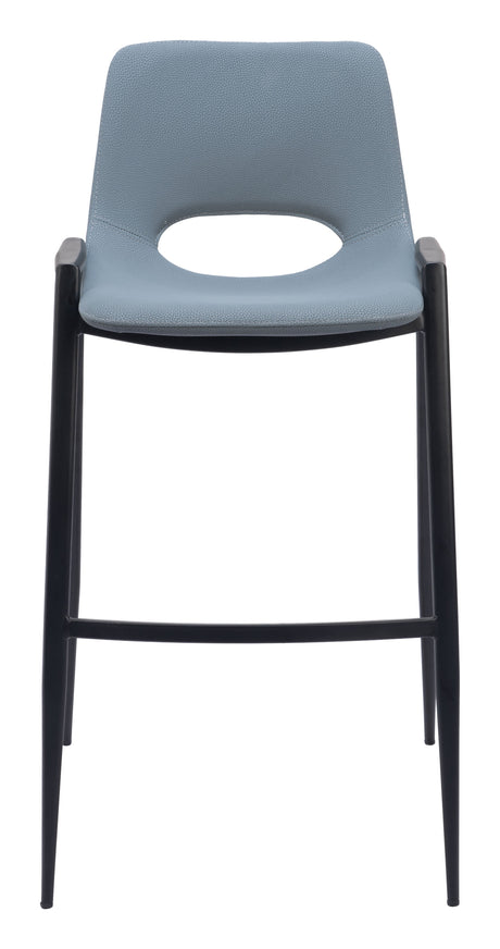 Desi Azure Gray Barstool (Set of 2) by Zuomod at Eve Furniture