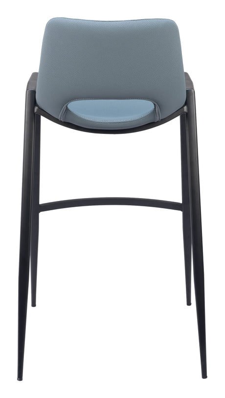 Desi Azure Gray Barstool (Set of 2) by Zuomod at Eve Furniture