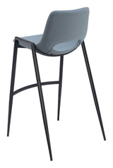 Desi Azure Gray Barstool (Set of 2) by Zuomod at Eve Furniture