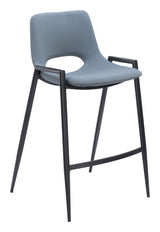 Desi Azure Gray Counter Stool (Set of 2) by Zuomod at Eve Furniture