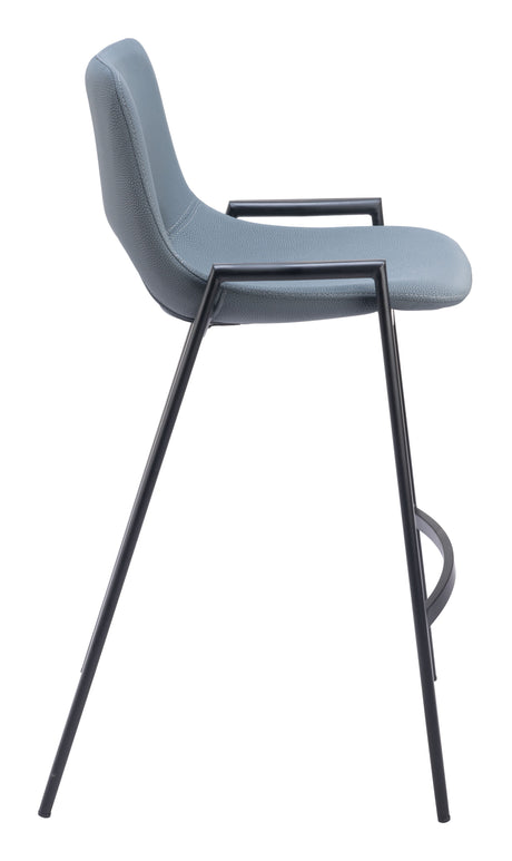 Desi Azure Gray Counter Stool (Set of 2) by Zuomod at Eve Furniture