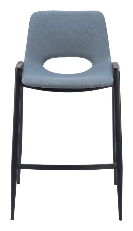 Desi Azure Gray Counter Stool (Set of 2) by Zuomod at Eve Furniture