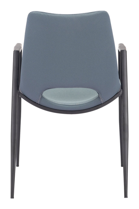 Desi Azure Gray Dining Chair (Set of 2) by Zuomod at Eve Furniture