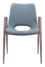 Desi Azure Gray & Walnut Dining Chair (Set of 2) by Zuomod at Eve Furniture