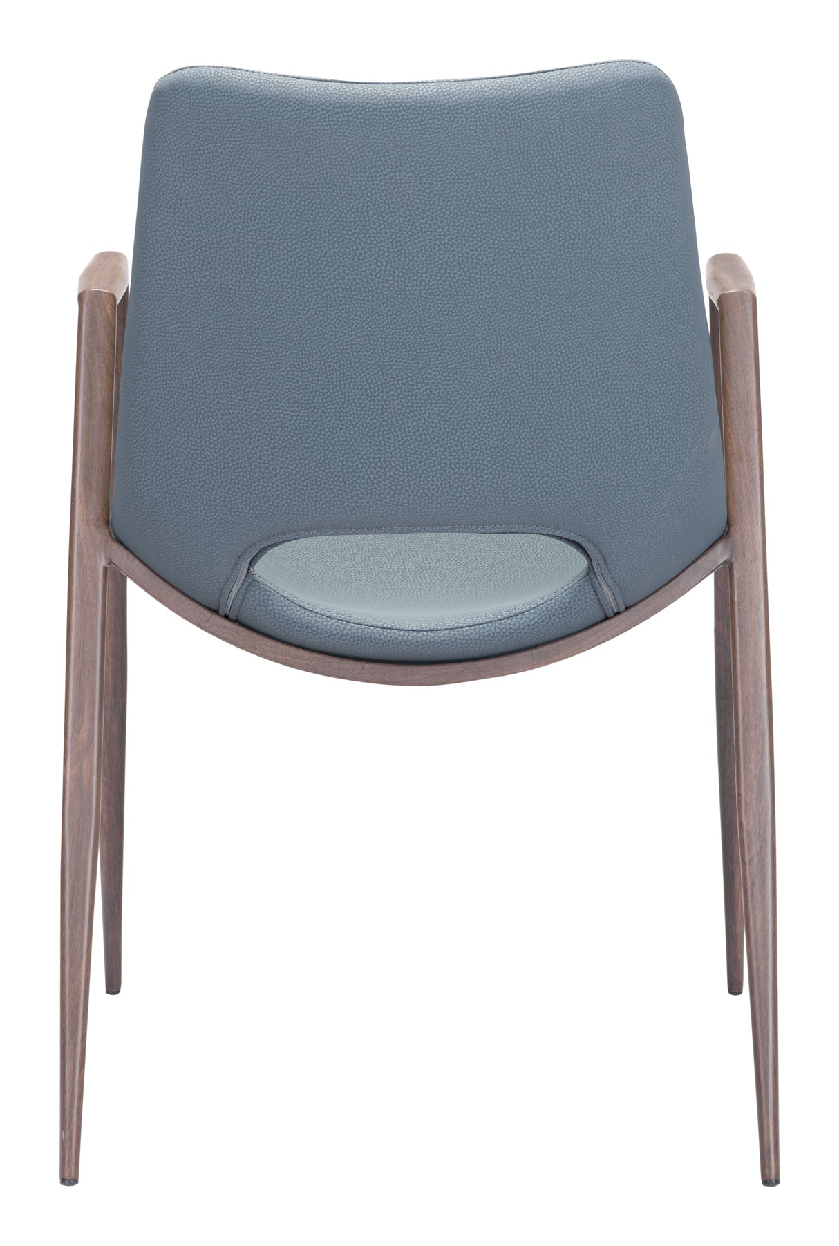 Desi Azure Gray & Walnut Dining Chair (Set of 2) by Zuomod at Eve Furniture