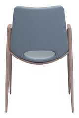 Desi Azure Gray & Walnut Dining Chair (Set of 2) by Zuomod at Eve Furniture