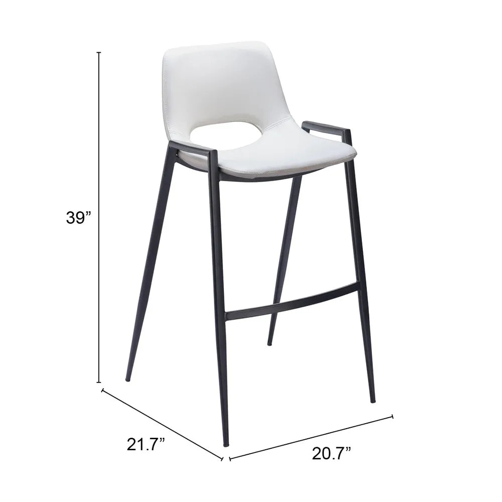 Desi Barstool White by Zuomod at Eve Furniture