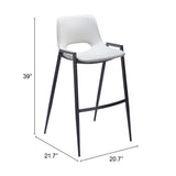 Desi Barstool White by Zuomod at Eve Furniture