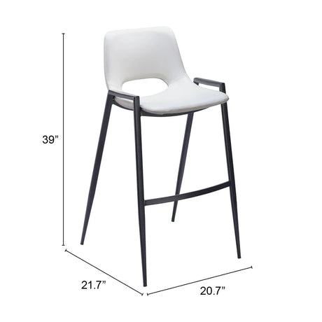Desi Barstool White by Zuomod at Eve Furniture