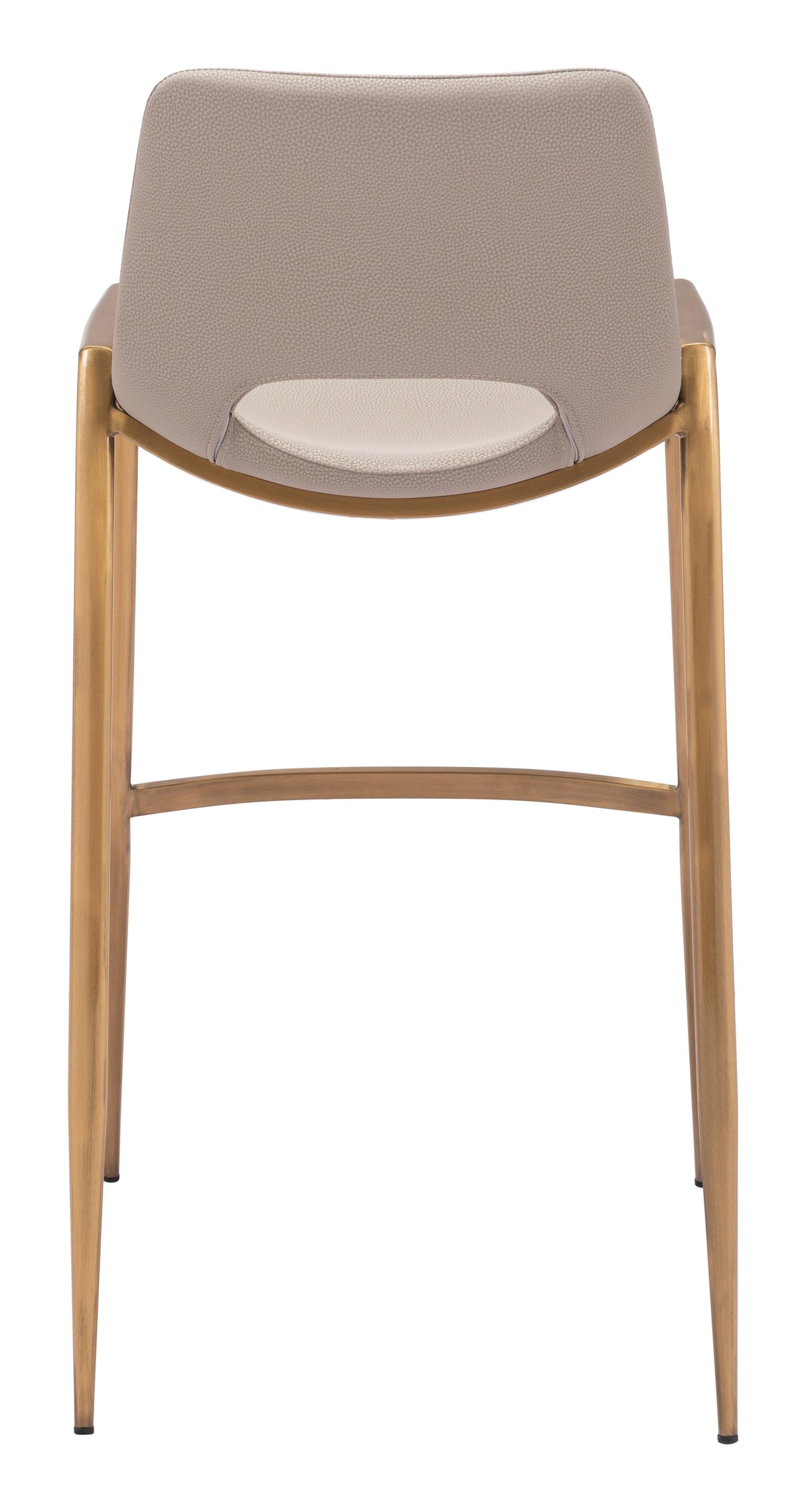 Desi Beige & Gold Barstool (Set of 2) by Zuomod at Eve Furniture
