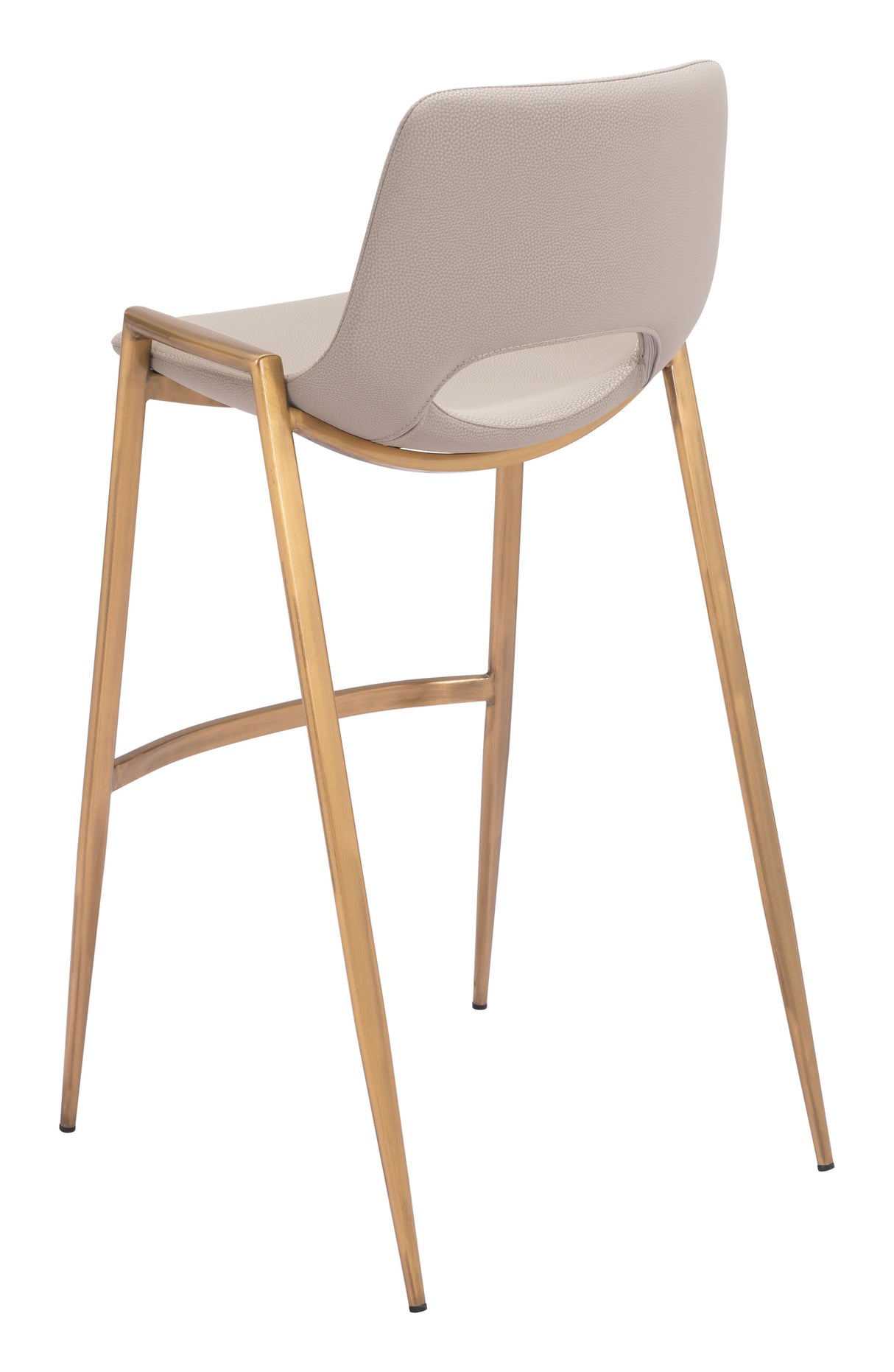Desi Beige & Gold Barstool (Set of 2) by Zuomod at Eve Furniture
