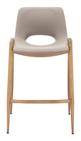Desi Beige & Gold Counter Stool (Set of 2) by Zuomod at Eve Furniture