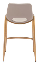 Desi Beige & Gold Counter Stool (Set of 2) by Zuomod at Eve Furniture