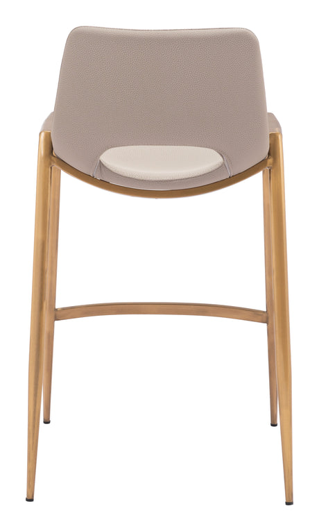 Desi Beige & Gold Counter Stool (Set of 2) by Zuomod at Eve Furniture
