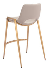 Desi Beige & Gold Counter Stool (Set of 2) by Zuomod at Eve Furniture