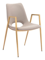 Desi Beige & Gold Dining Chair (Set of 2) by Zuomod at Eve Furniture