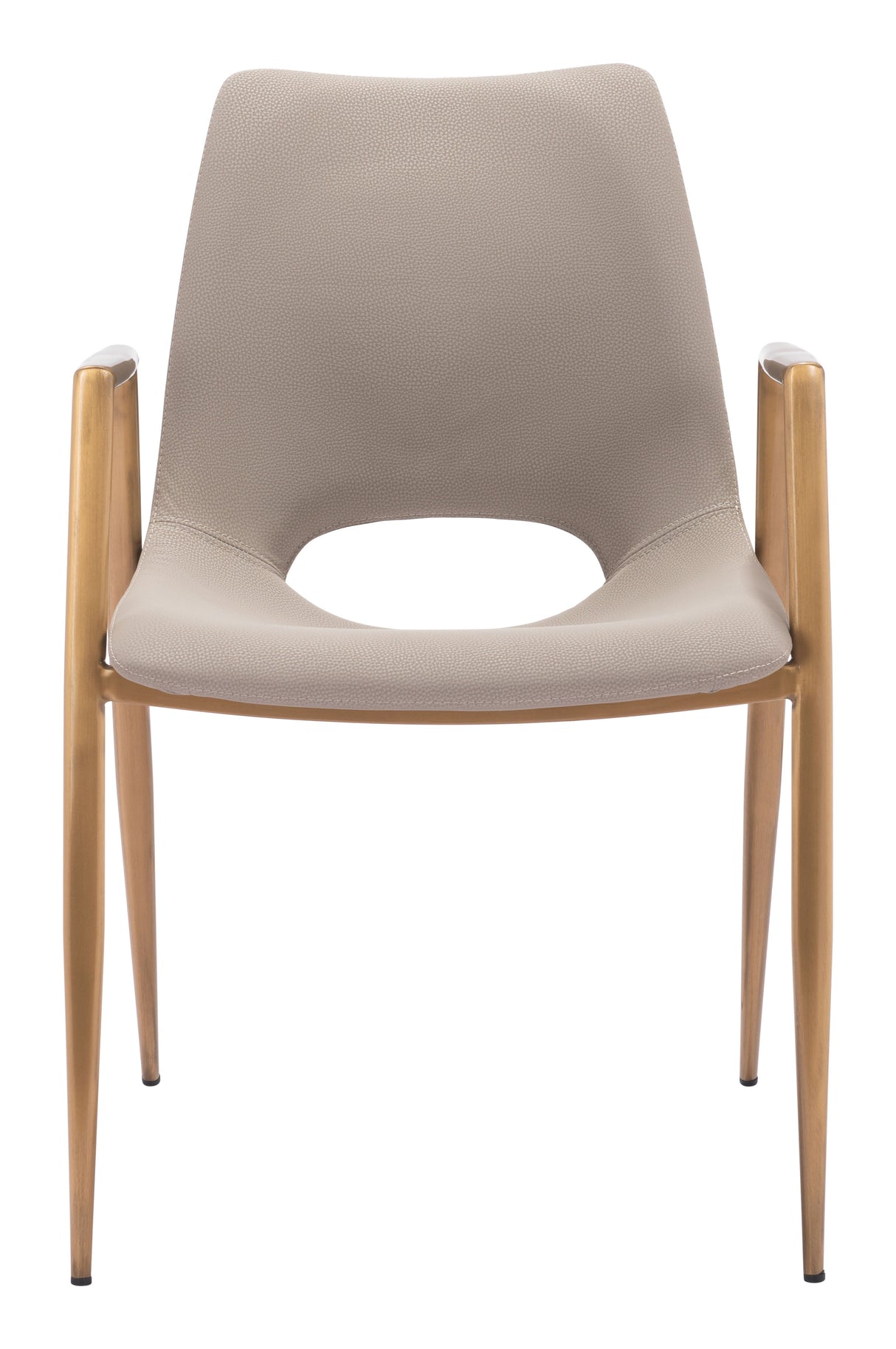 Desi Beige & Gold Dining Chair (Set of 2) by Zuomod at Eve Furniture
