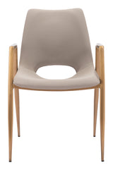 Desi Beige & Gold Dining Chair (Set of 2) by Zuomod at Eve Furniture