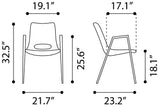 Desi Beige & Gold Dining Chair (Set of 2) by Zuomod at Eve Furniture
