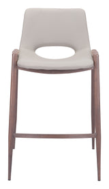 Desi Beige & Walnut Counter Stool (Set of 2) by Zuomod at Eve Furniture
