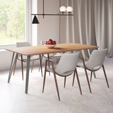 Desi Beige & Walnut Dining Chair (Set of 2) by Zuomod at Eve Furniture