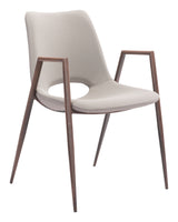 Desi Beige & Walnut Dining Chair (Set of 2) by Zuomod at Eve Furniture