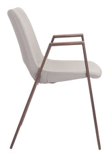 Desi Beige & Walnut Dining Chair (Set of 2) by Zuomod at Eve Furniture