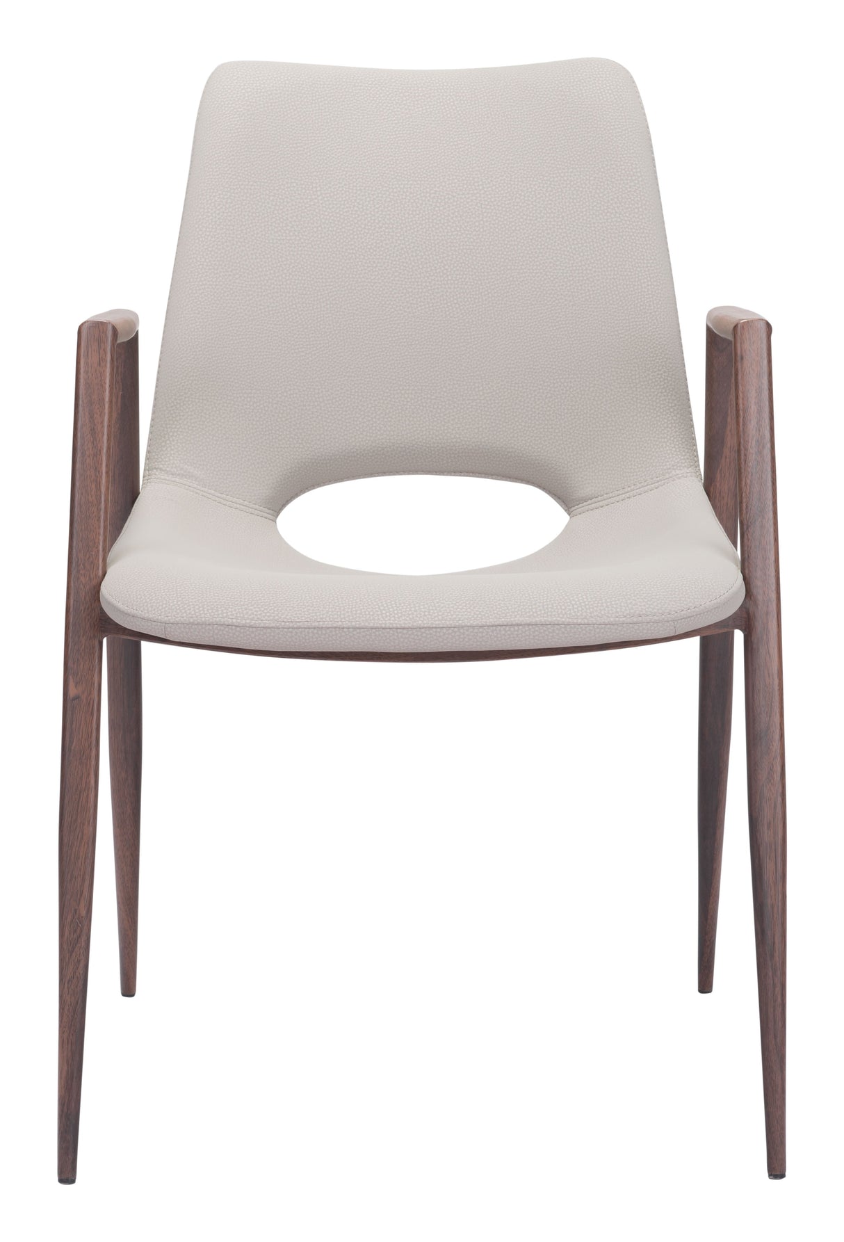 Desi Beige & Walnut Dining Chair (Set of 2) by Zuomod at Eve Furniture