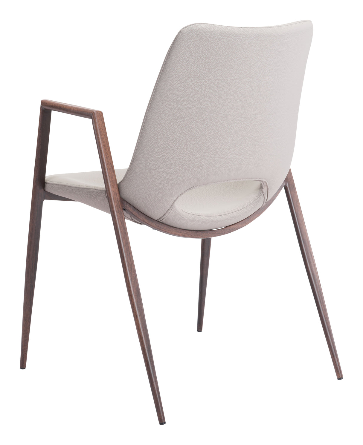 Desi Beige & Walnut Dining Chair (Set of 2) by Zuomod at Eve Furniture
