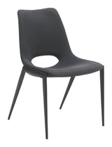 Desi Black Armless Dining Chair (Set of 2) by Zuomod at Eve Furniture